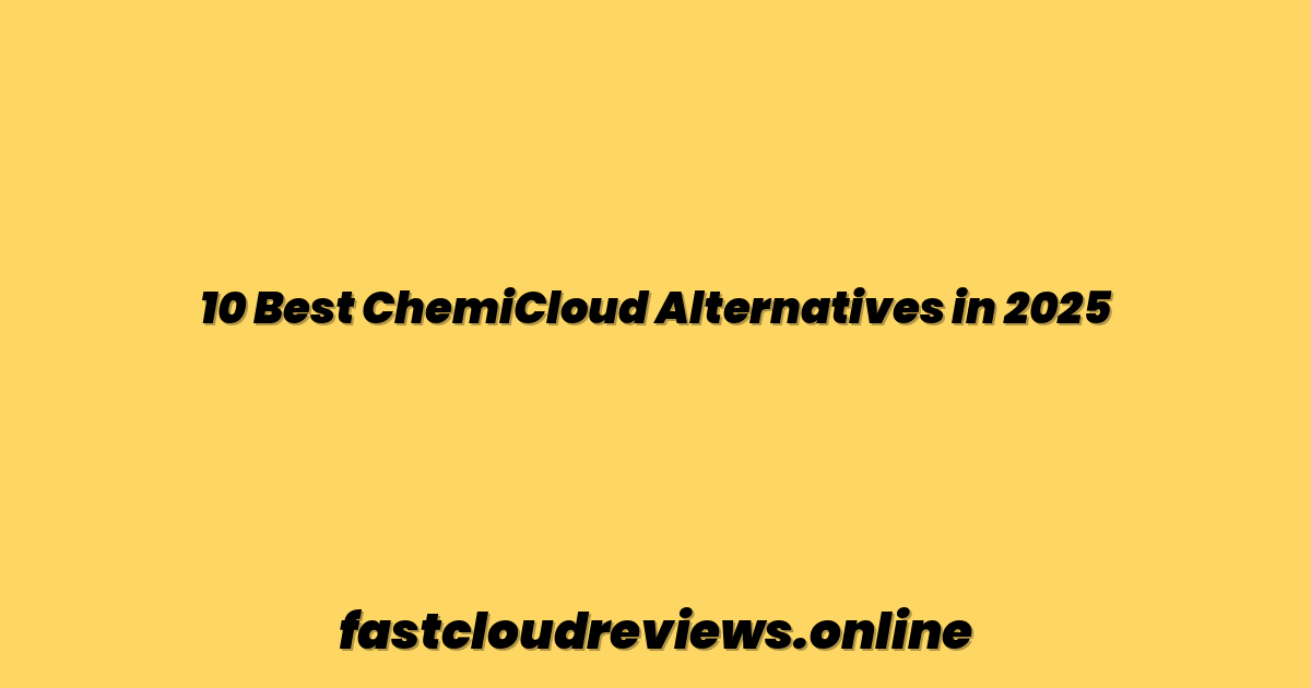 10 Best ChemiCloud Alternatives in 2025