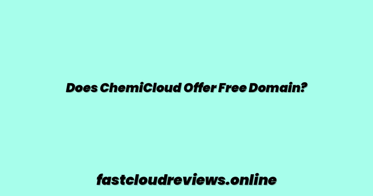 Does ChemiCloud Offer Free Domain?